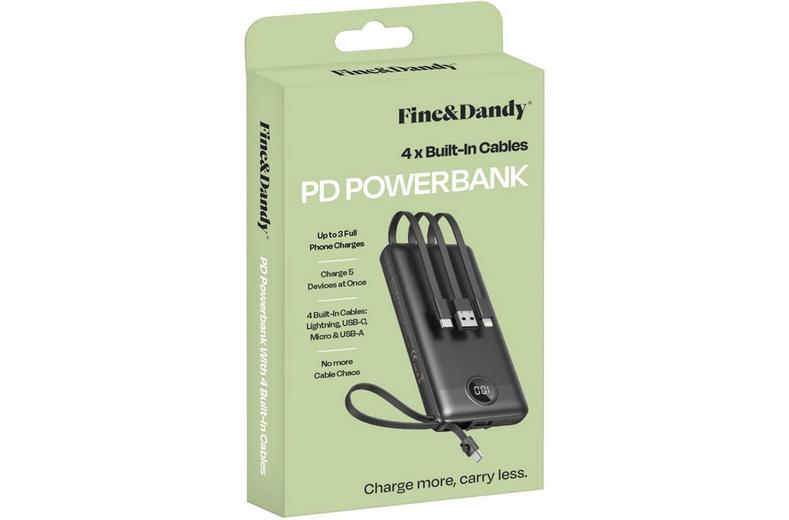 Fine & Dandy PD Powerbank (w/ Built-in Cable) Fine & Dandy PD Powerbank (w/ Built-in Cable)