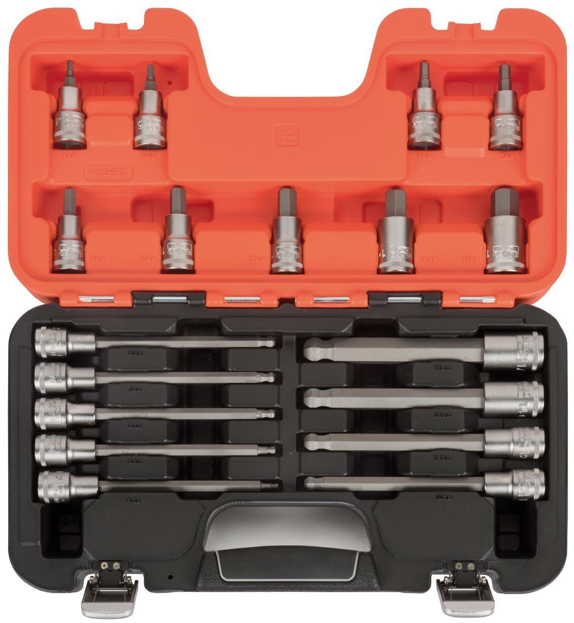 BAHCO 18 PIECE BALL HEX BIT SOCKET SET