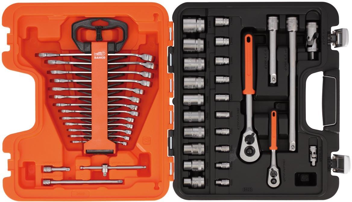 BAHCO S410 SOCKET SET 41PC 1/4IN & 1/2SQDR