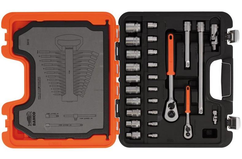 BAHCO S410 SOCKET SET 41PC 1/4IN & 1/2SQDR BAHCO S410 SOCKET SET 41PC 1/4IN & 1/2SQDR