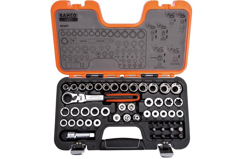 BAHCO S530T PASS THROUGH SOCKET SET 53PC BAHCO S530T PASS THROUGH SOCKET SET 53PC
