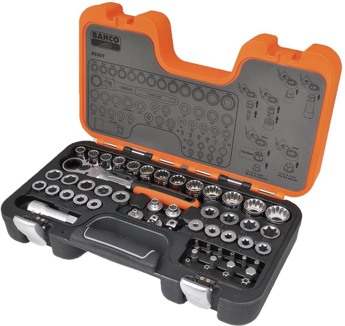 BAHCO S530T PASS THROUGH SOCKET SET 53PC