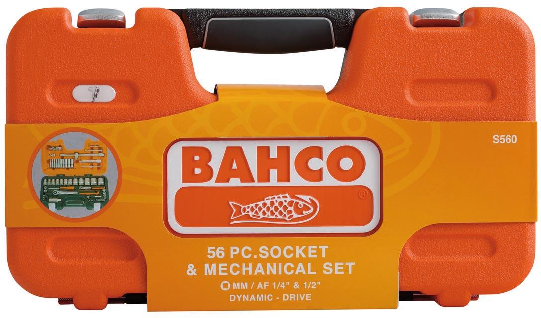 BAHCO S560 SOCKET SET 56PC 1/4IN & 1/2SQDR