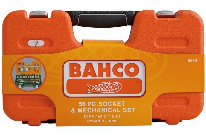 BAHCO S560 SOCKET SET 56PC 1/4IN & 1/2SQDR BAHCO S560 SOCKET SET 56PC 1/4IN & 1/2SQDR