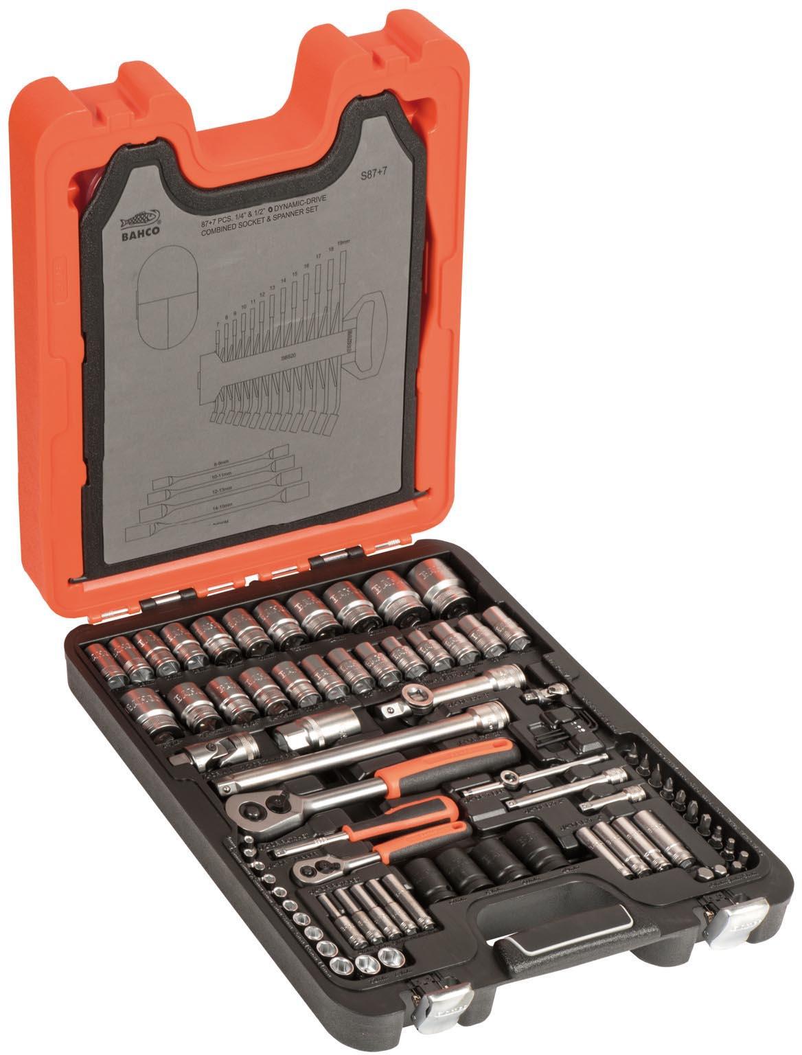 BAHCO S87+7 SOCKET SET  94PC 1/4 & 1/2IN DR