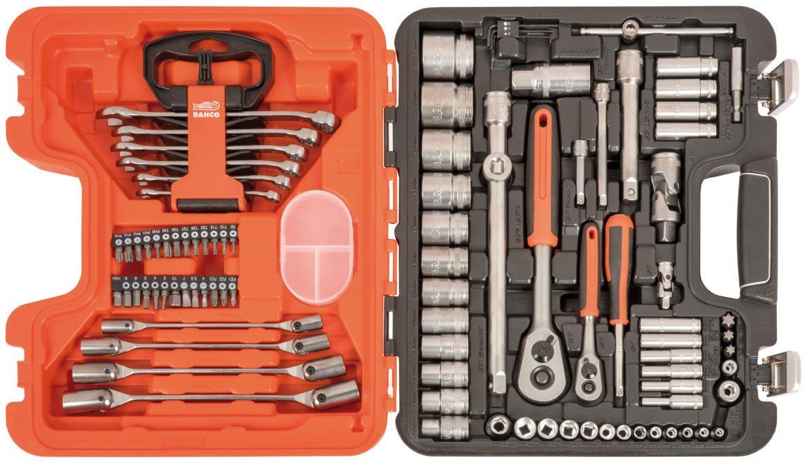 BAHCO S910 SOCKET SET STD 92PC 1/4 & 1/2IN DR