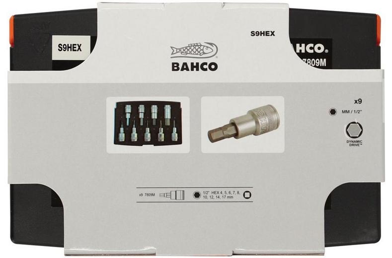 BAHCO 9 PIECE HEX BIT SOCKET SET BAHCO 9 PIECE HEX BIT SOCKET SET