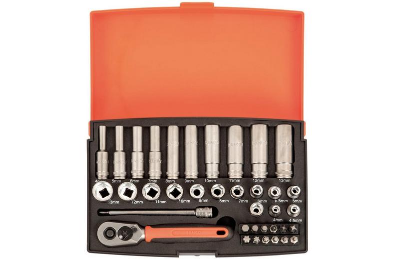 BAHCO SL25L SOCKET SET 37PC 1/4SQDR MM DEEP BAHCO SL25L SOCKET SET 37PC 1/4SQDR MM DEEP
