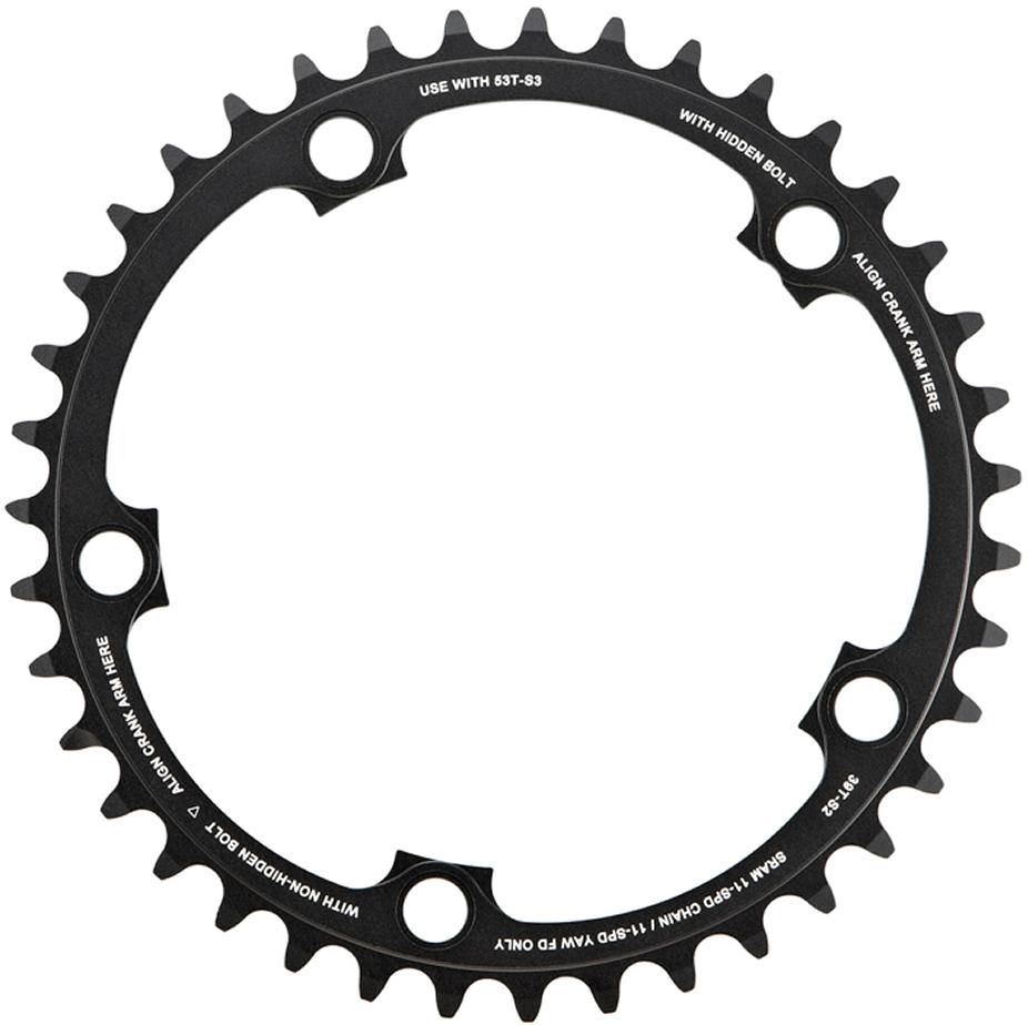 Sram Chains & Spares Road 38T V1 1 Alum 3Mm Black (52-38): Black 38T