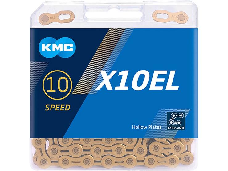 KMC X10EL Ti-N 10 Speed Chain, Gold, 114L