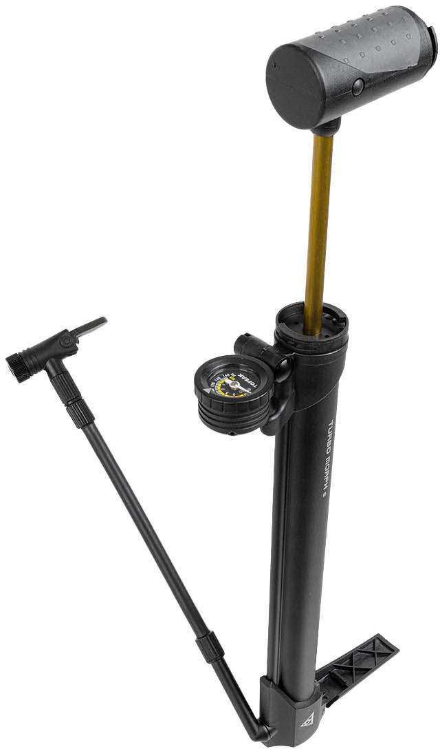 Topeak Turbo Morph Hand Pump With Gauge Black
