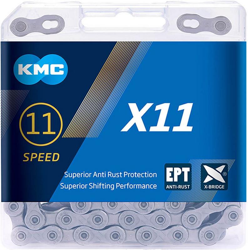 Halfords KMC Kmc X11 Ept 11 Speed Chain, Silver, 118L | Extra 8% off for BC Members