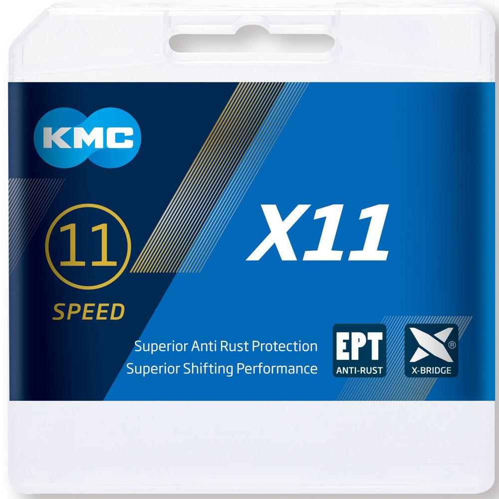 KMC X11 EPT 11 Speed Chain, Silver, 118L