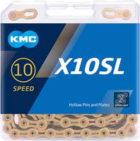 Halfords Kmc X10Sl Ti-N 10 Speed Chain, Gold, 114L