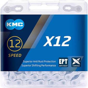 KMC X12 EPT 12 Speed Chain, Silver, 126L