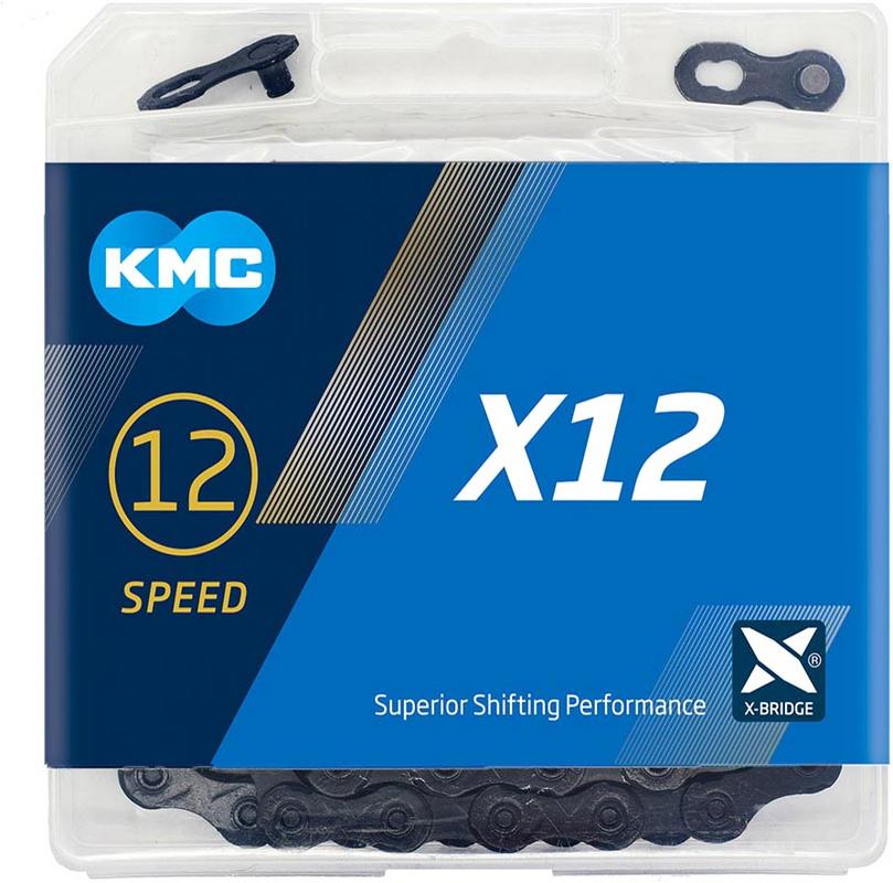 Halfords KMC Kmc X12 Blacktech 12 Speed Chain, 126L | Extra 8% off for BC Members