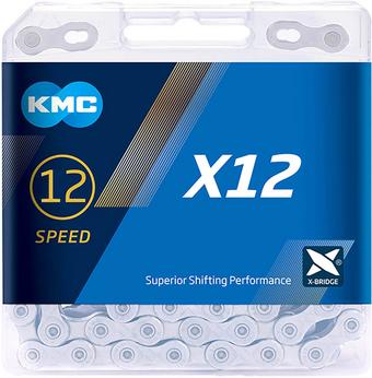 KMC X12 12 Speed Chain, Silver, 126L