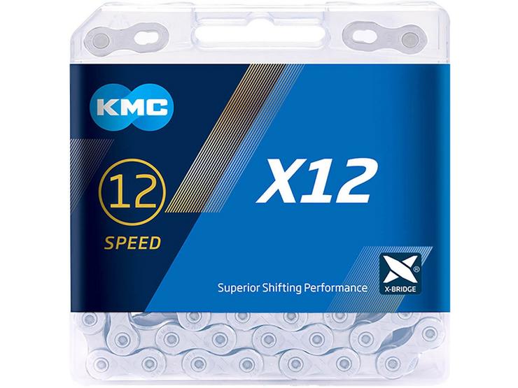 KMC X12 12 Speed Chain, Silver, 126L