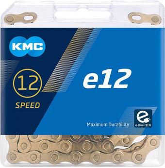 KMC E12 Ti-N 12 Speed Chain, Gold, 130L