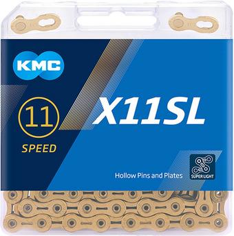 KMC X11SL Ti-N 11 Speed Chain, Gold, 118L