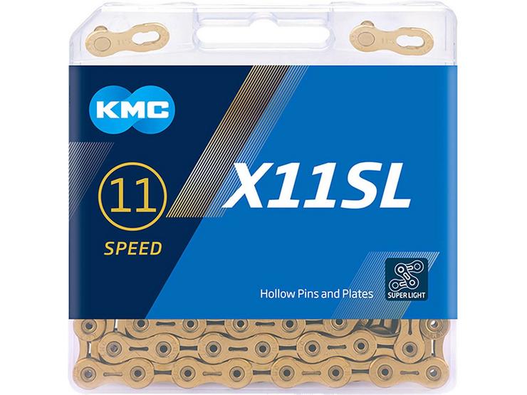 KMC X11SL Ti-N 11 Speed Chain, Gold, 118L