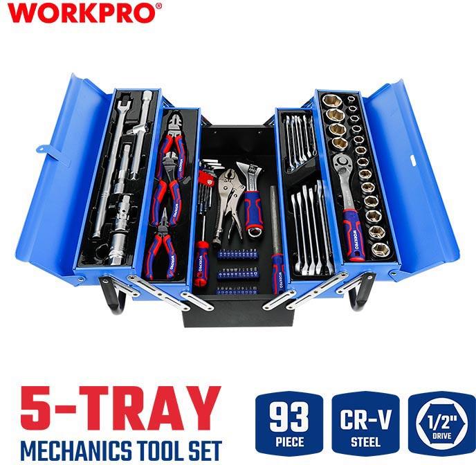 WORKPRO 93PC CANTILEVER TOOLBOX