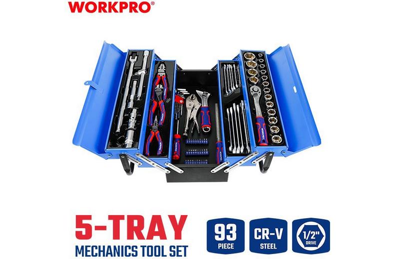 WORKPRO 93PC CANTILEVER TOOLBOX WORKPRO 93PC CANTILEVER TOOLBOX