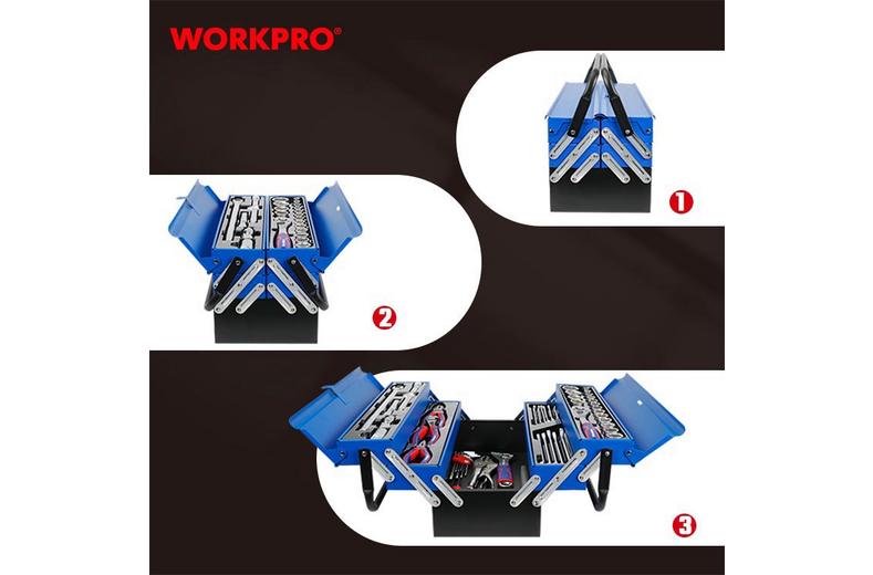 WORKPRO 93PC CANTILEVER TOOLBOX WORKPRO 93PC CANTILEVER TOOLBOX