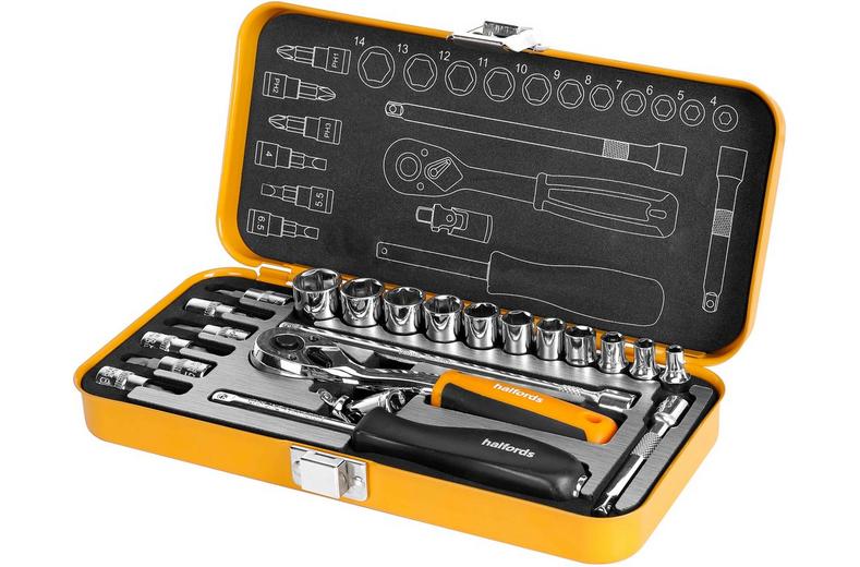 HALFORDS 22PC 1/4" SOCKET TIN HALFORDS 22PC 1/4" SOCKET TIN