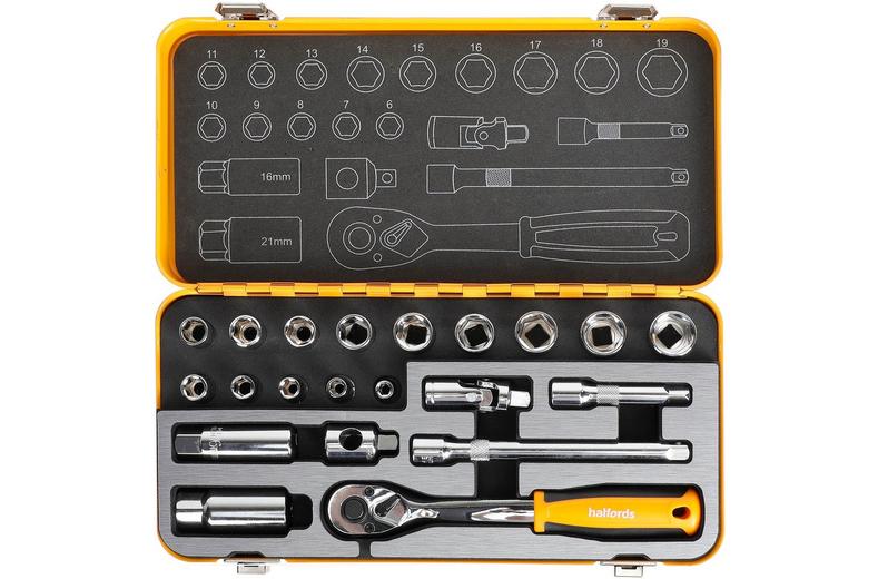 HALFORDS 21PC 3/8" SOCKET TIN HALFORDS 21PC 3/8" SOCKET TIN