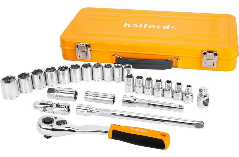 HALFORDS 25PC 1/2" SOCKET TIN HALFORDS 25PC 1/2" SOCKET TIN