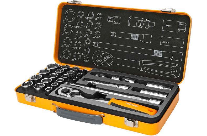 HALFORDS 25PC 1/2" SOCKET TIN HALFORDS 25PC 1/2" SOCKET TIN