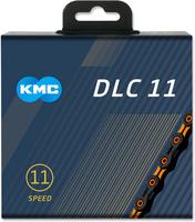 Halfords KMC X11 DLC 11 Speed Chain, 118L, Black/Orange | Extra 8% off for BC Members