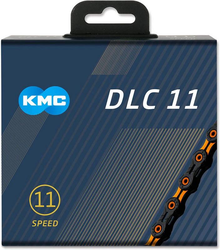 Halfords KMC X11 DLC 11 Speed Chain, 118L, Black/Orange | Extra 8% off for BC Members