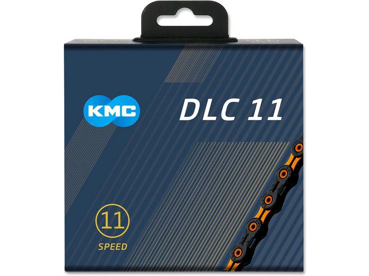 KMC X11 DLC 11 Speed Chain, 118L, Black/Orange
