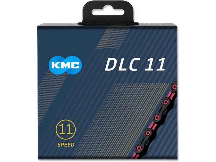 KMC X11 DLC 11 Speed Chain, 118L, Black/Pink