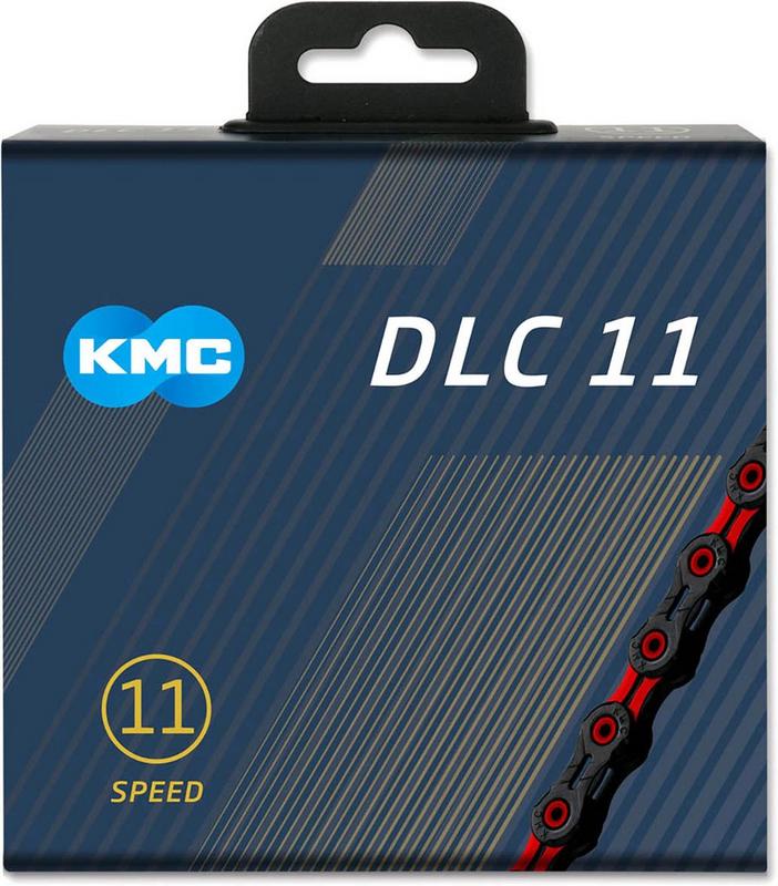 Halfords KMC Kmc X11 Dlc 11 Speed Chain, 118L, Black/Red | Extra 8% off for BC Members