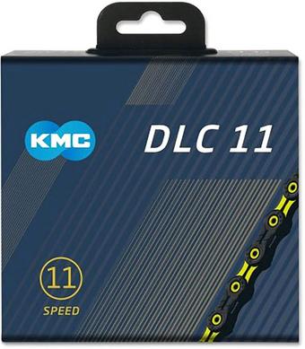 KMC X11 DLC 11 Speed Chain, 118L, Black/Yellow