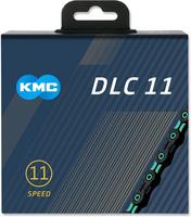 Halfords KMC X11 DLC 11 Speed Chain, 118L, Black/Celeste | Extra 8% off for BC Members
