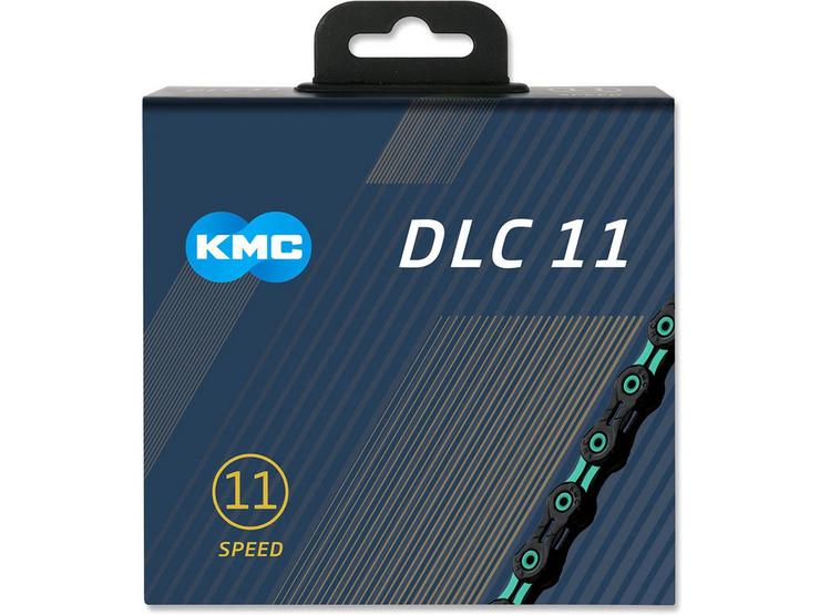 KMC X11 DLC 11 Speed Chain, 118L, Black/Celeste