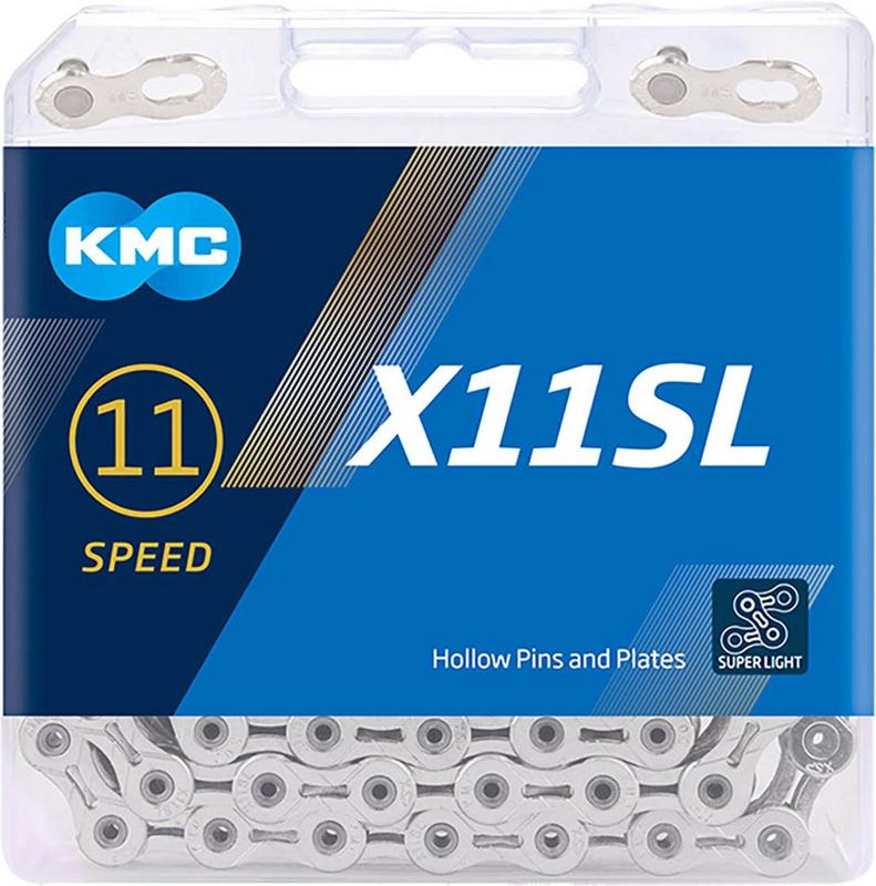Halfords KMC X11SL 11 Speed Chain, Silver, 118L | Extra 8% off for BC Members