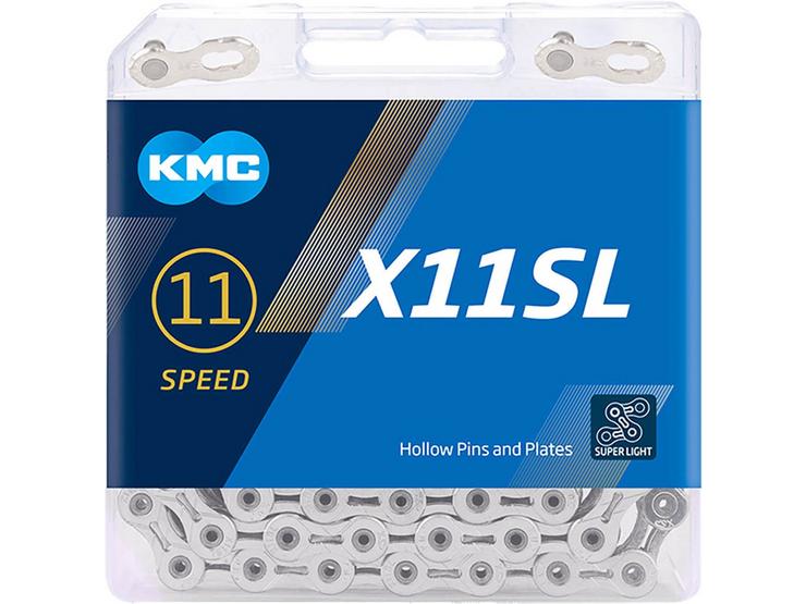 KMC X11SL 11 Speed Chain, Silver, 118L
