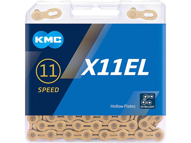 KMC X11EL Ti-N 11 Speed Chain, Gold, 118L