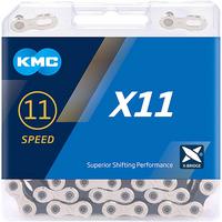 Halfords KMC Kmc X11 11 Speed Chain, Silver/Black, 114L | Extra 8% off for BC Members