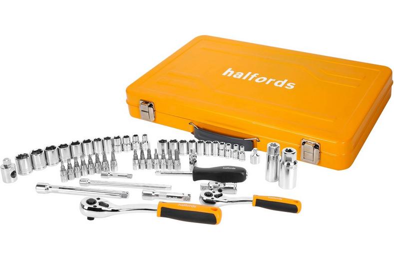 HALFORDS 51PC 1/4" & 3/8" SOCKET TIN HALFORDS 51PC 1/4" & 3/8" SOCKET TIN