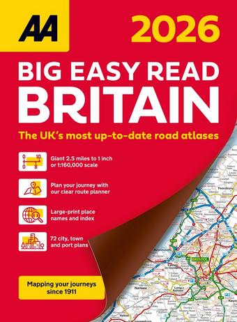 AA Big Easy Read Atlas Britain 2026 Spiral Bound