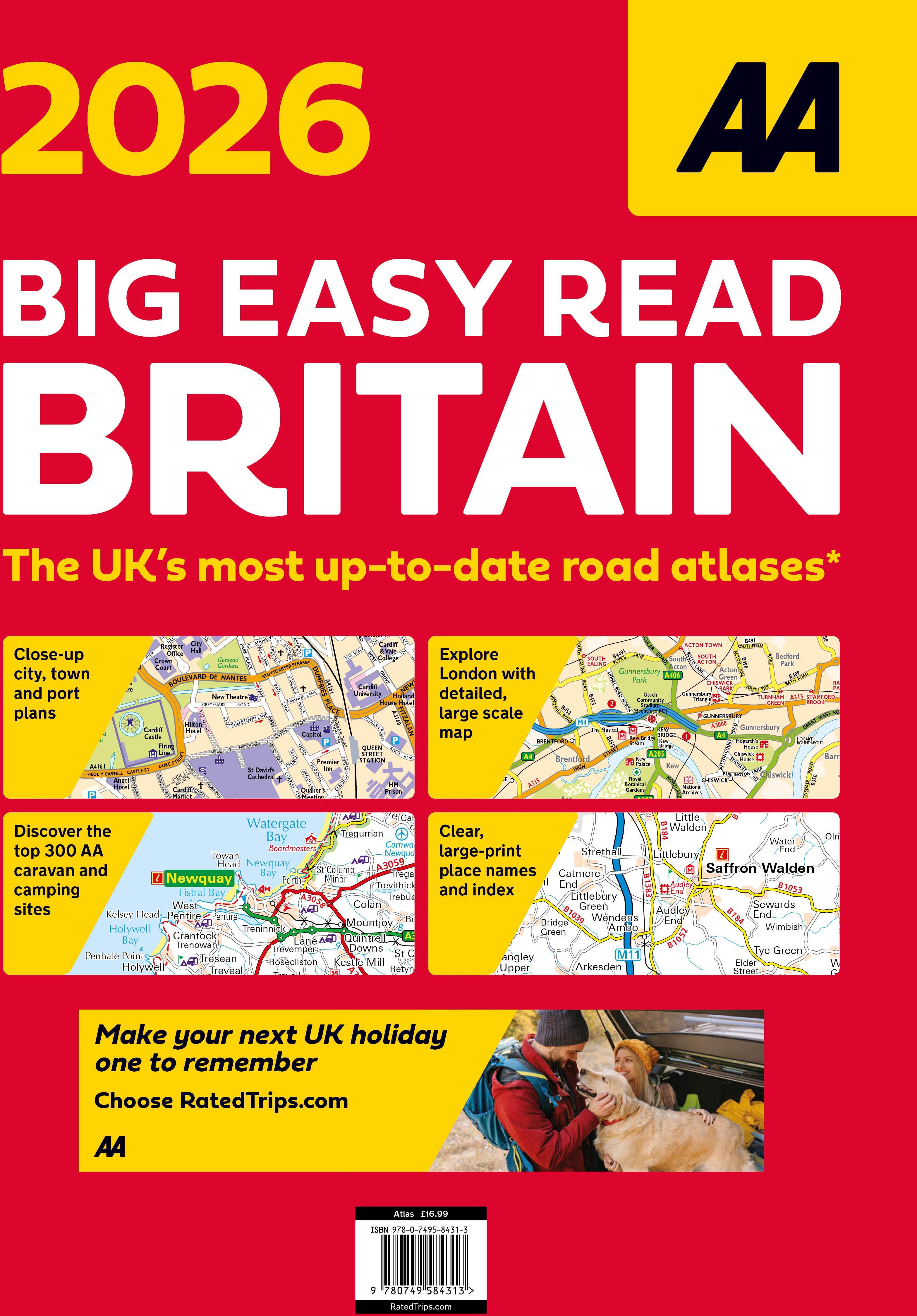 AA Big Easy Read Atlas Britain 2026
