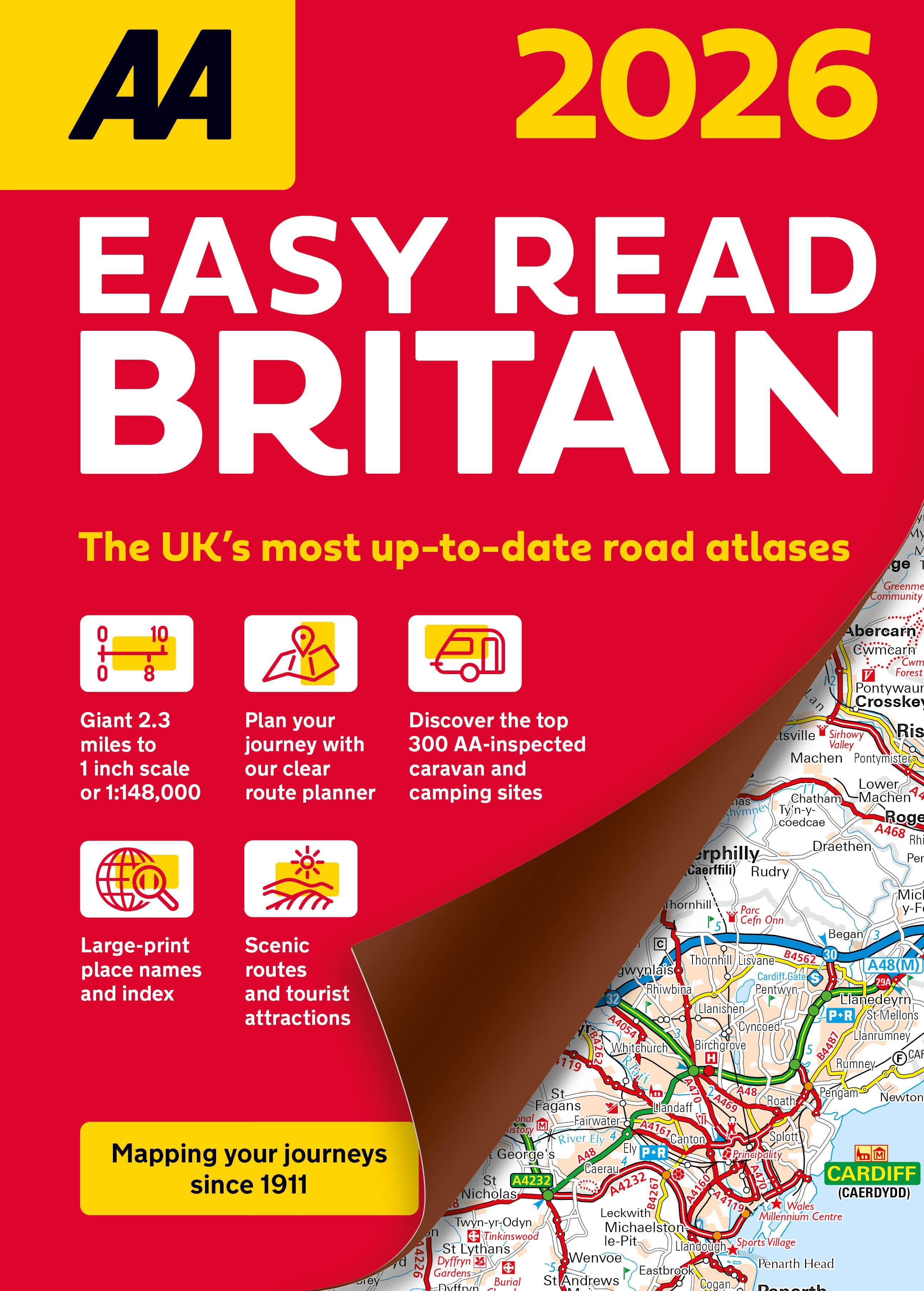 AA Easy Read Atlas Britain 2026