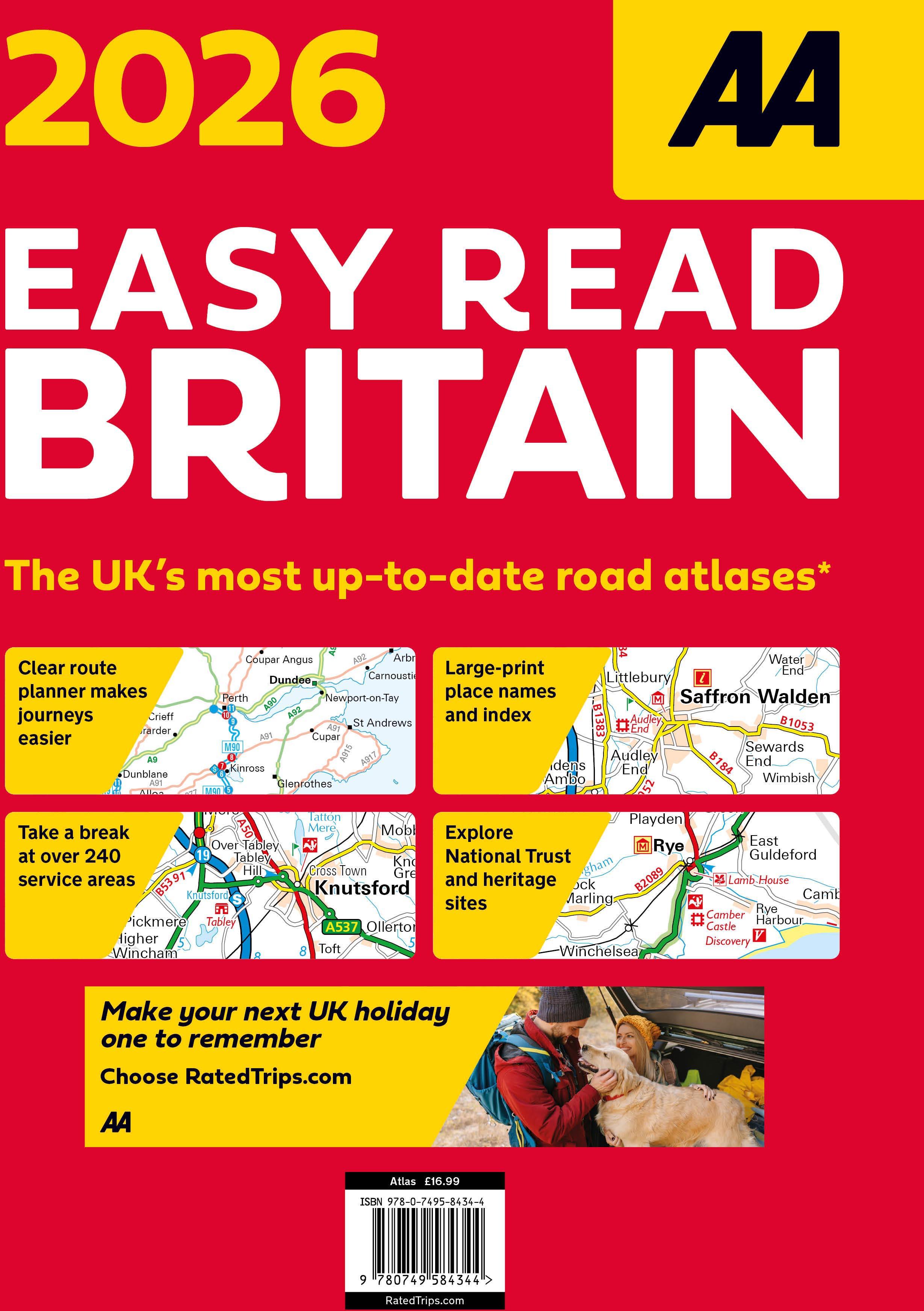 AA Easy Read Atlas Britain 2026