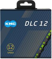 Halfords KMC Kmc X12Sl Dlc 12 Speed Chain, 126L, Black/Green | Extra 8% off for BC Members